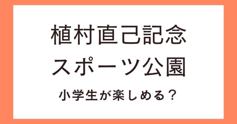 植村直己記念スポーツ公園ちびっこ広場のアスレチック!小学生も楽しめるのか？